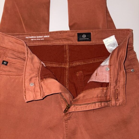 AG Jeans The Farrah Skinny High Rise - Burnt Orange/Teracotta - Fall - Size 26 - Picture 3 of 8